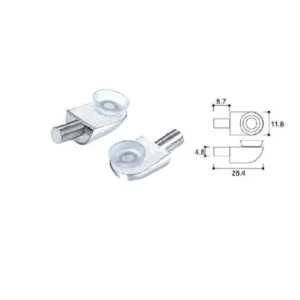 מחזיק מדף לזכוכית לחור 5 ממ