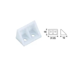 זווית פלסטיק בסיס 19*32 לבן
